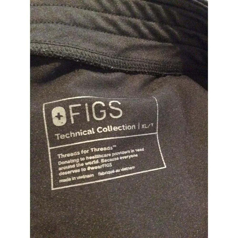 FIGS Size XL Black Mens Scrub Pants Technical Collection
